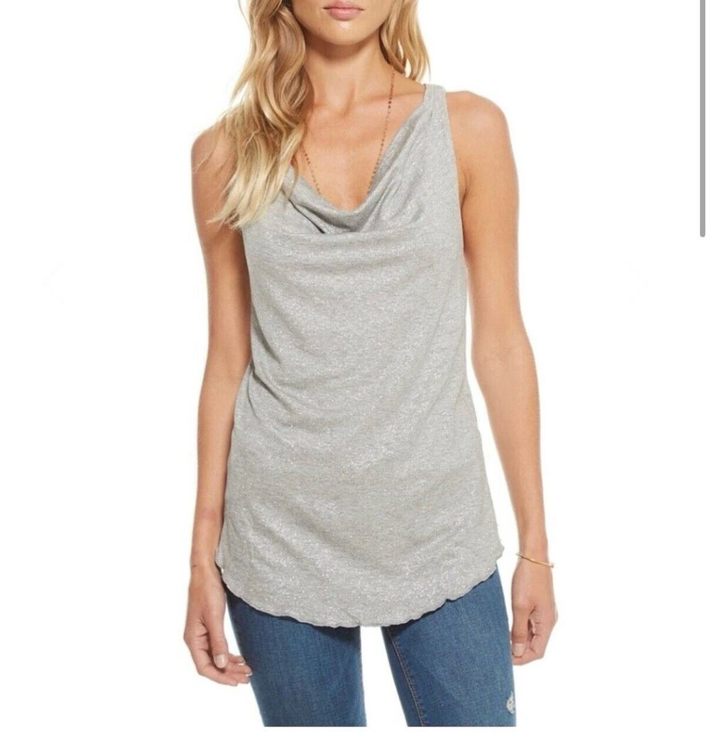 Chaser Gray Sparkle Glitter Tank Medium NWT